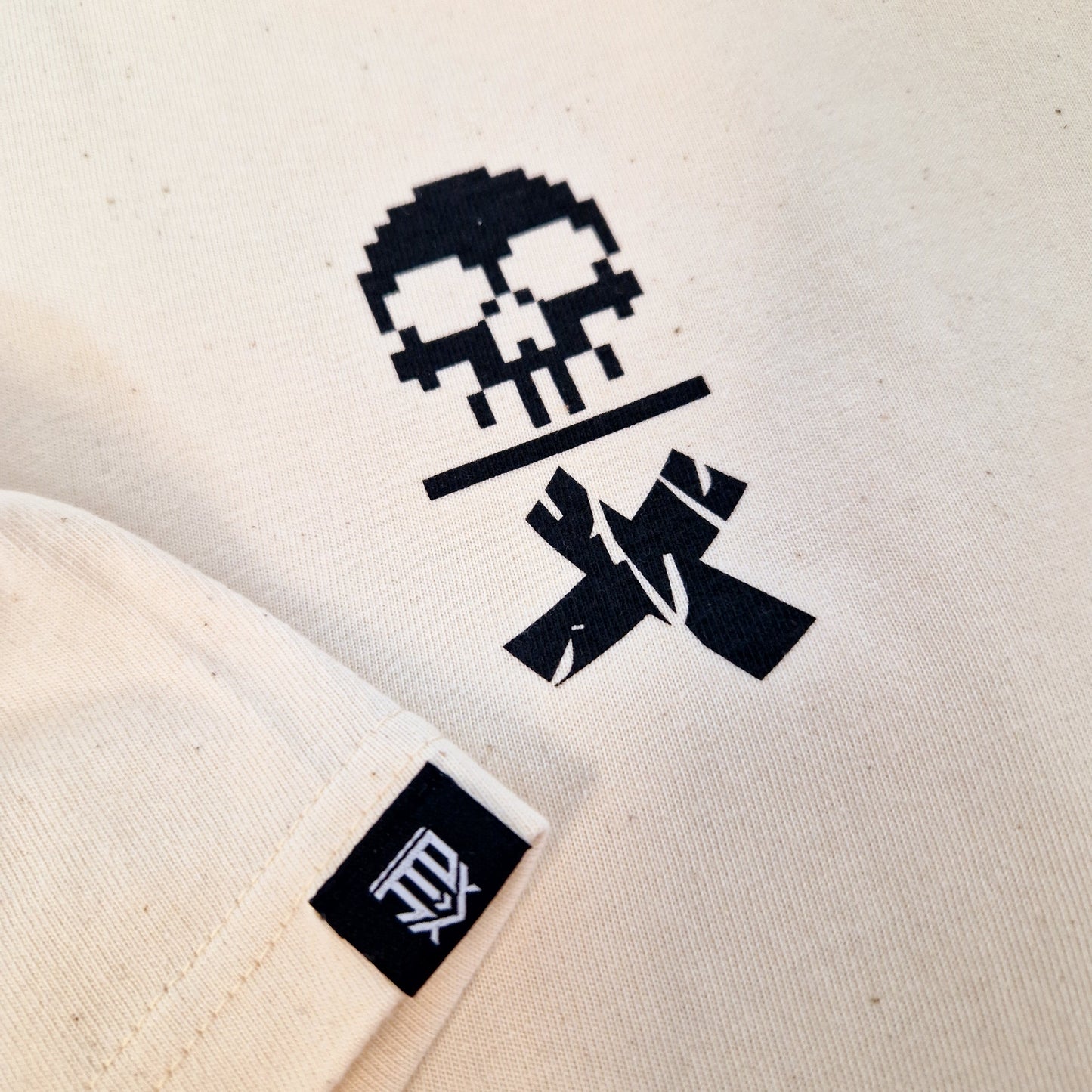 Organic Cotton T shirt - Streetwear - Skate wear - Natural Raw T shirt - Jump The Dark