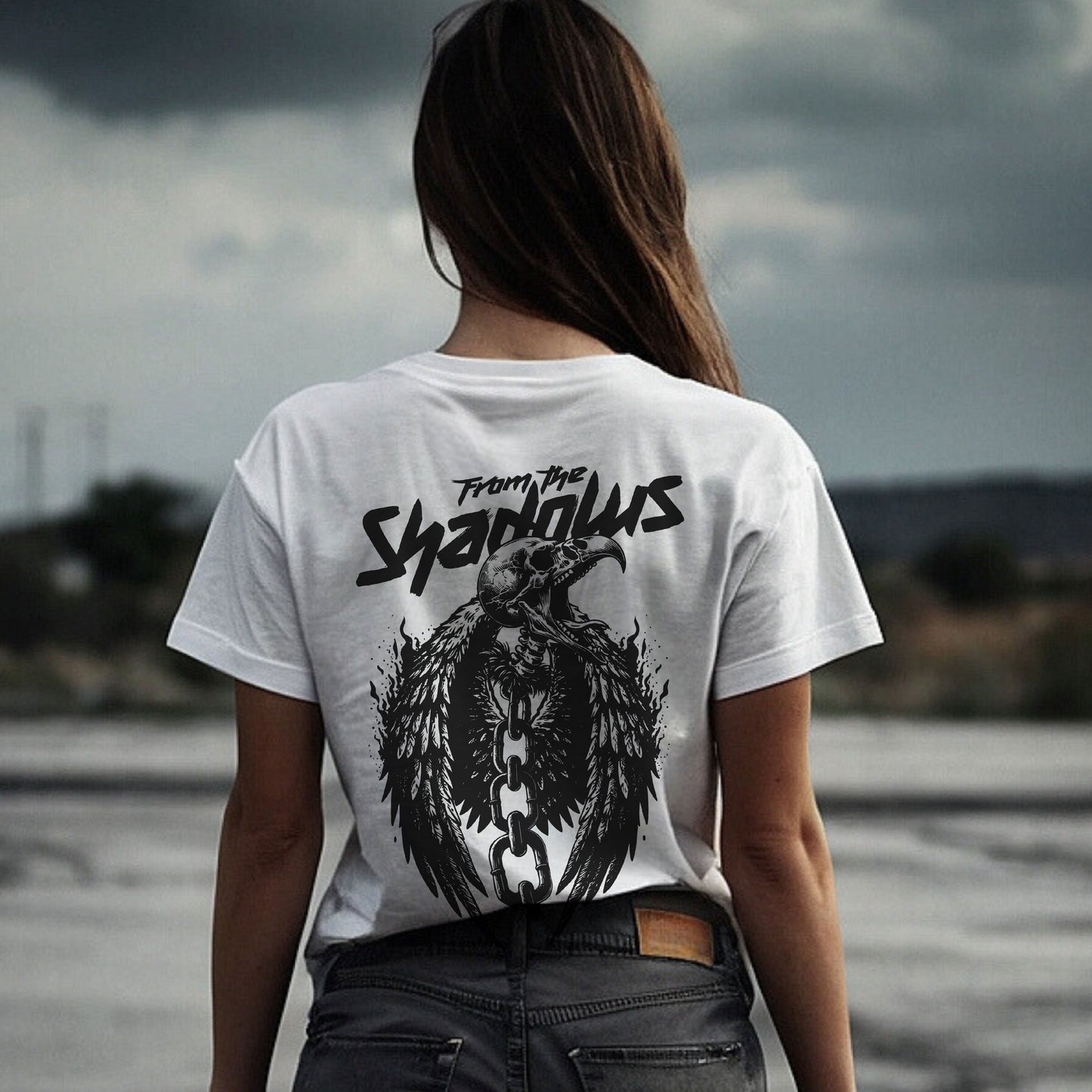 Back Print - Printed T Shirt - Organic - Jump The Dark