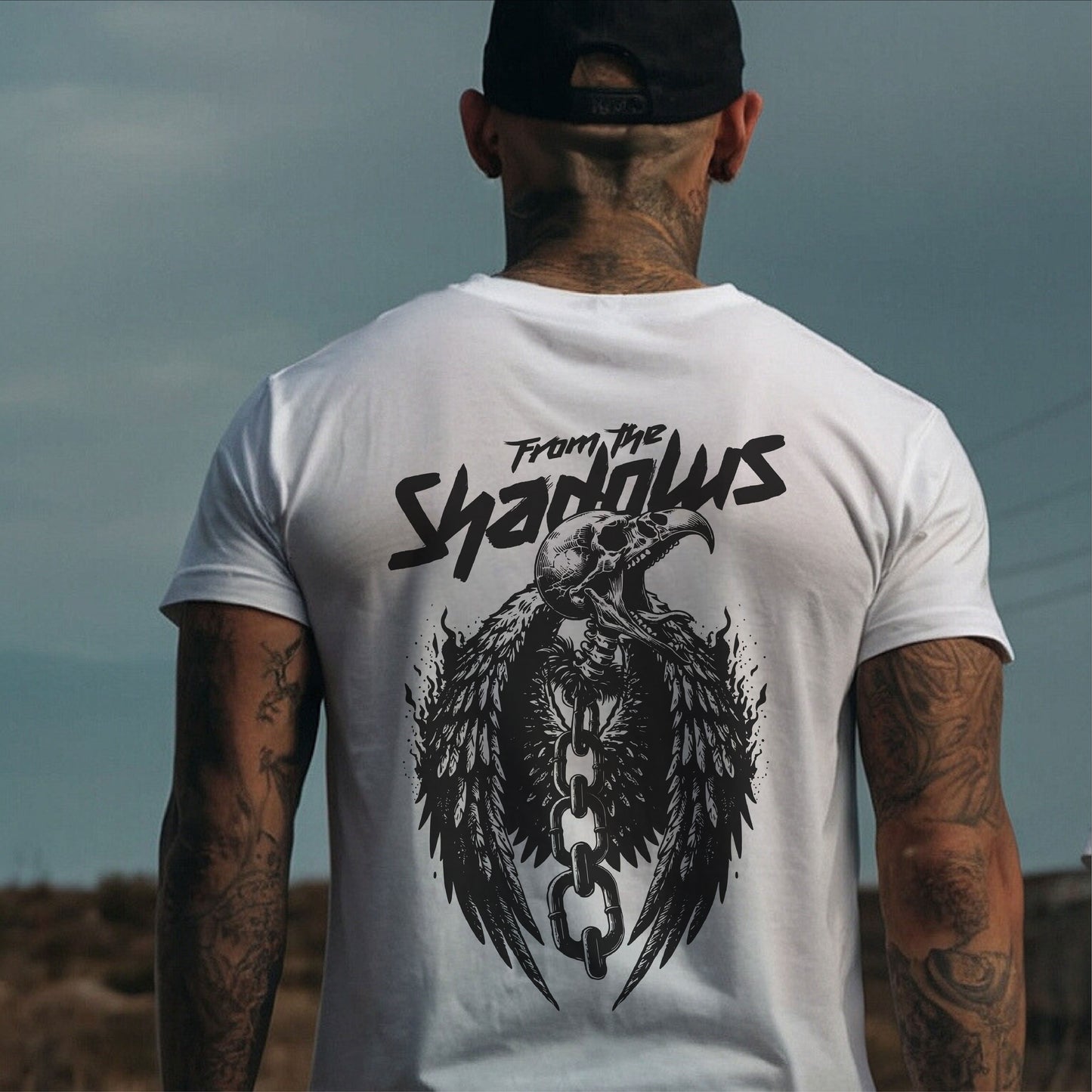 Graphic T Shirt - Printed - White - Jump The Dark