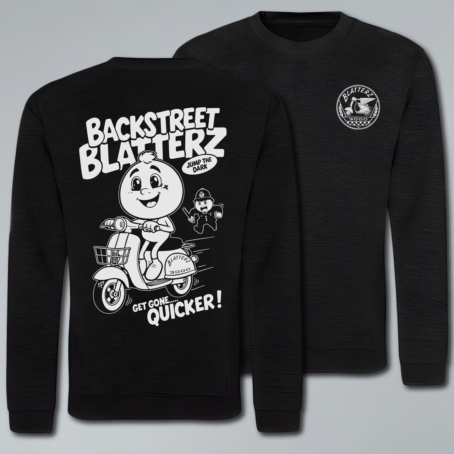 BACKSTREET BLATTERZ - Graphic Crew Neck Sweatshirt