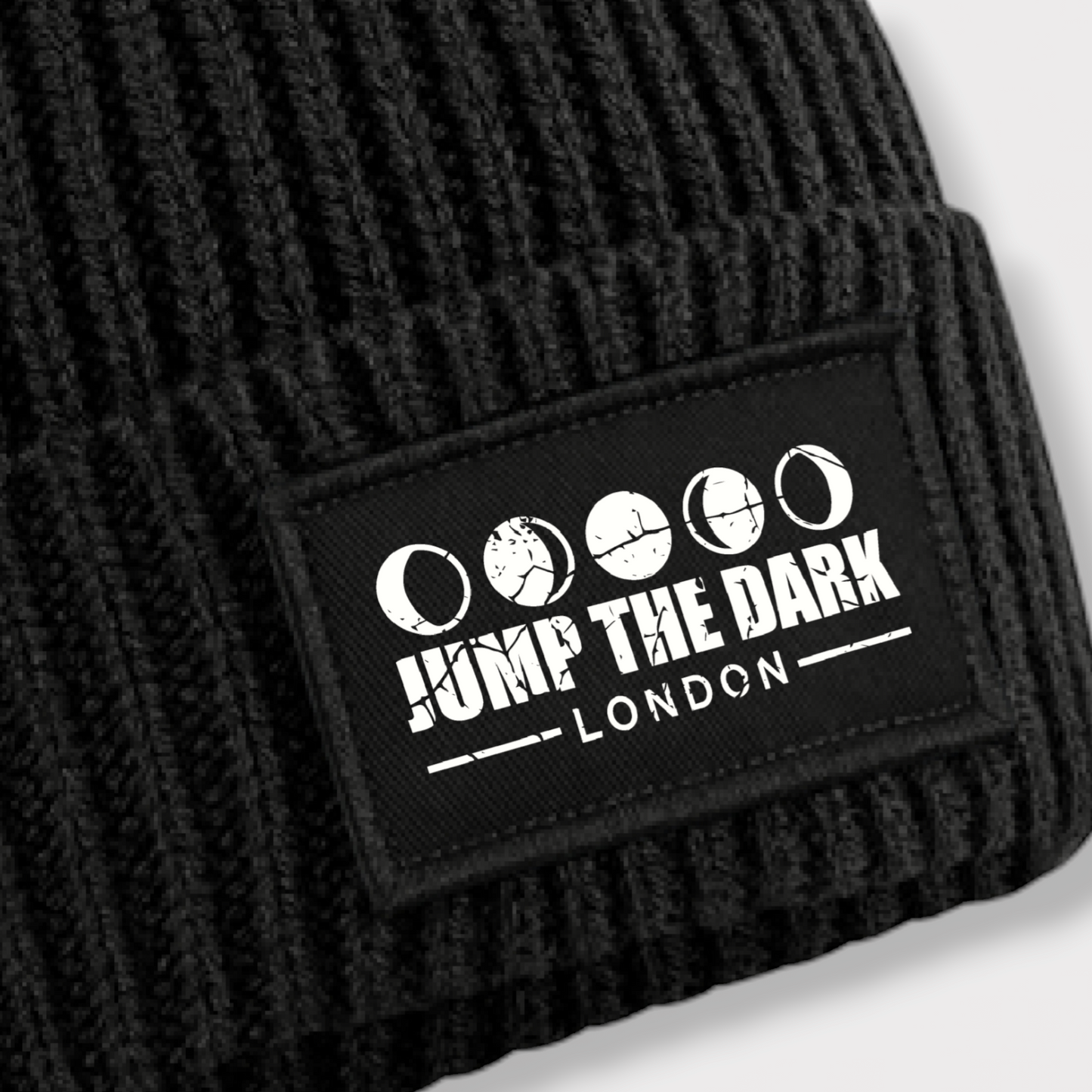 Black Graphic Hat - Beanie Hat - Headwear - Head Fashion - Jump The Dark