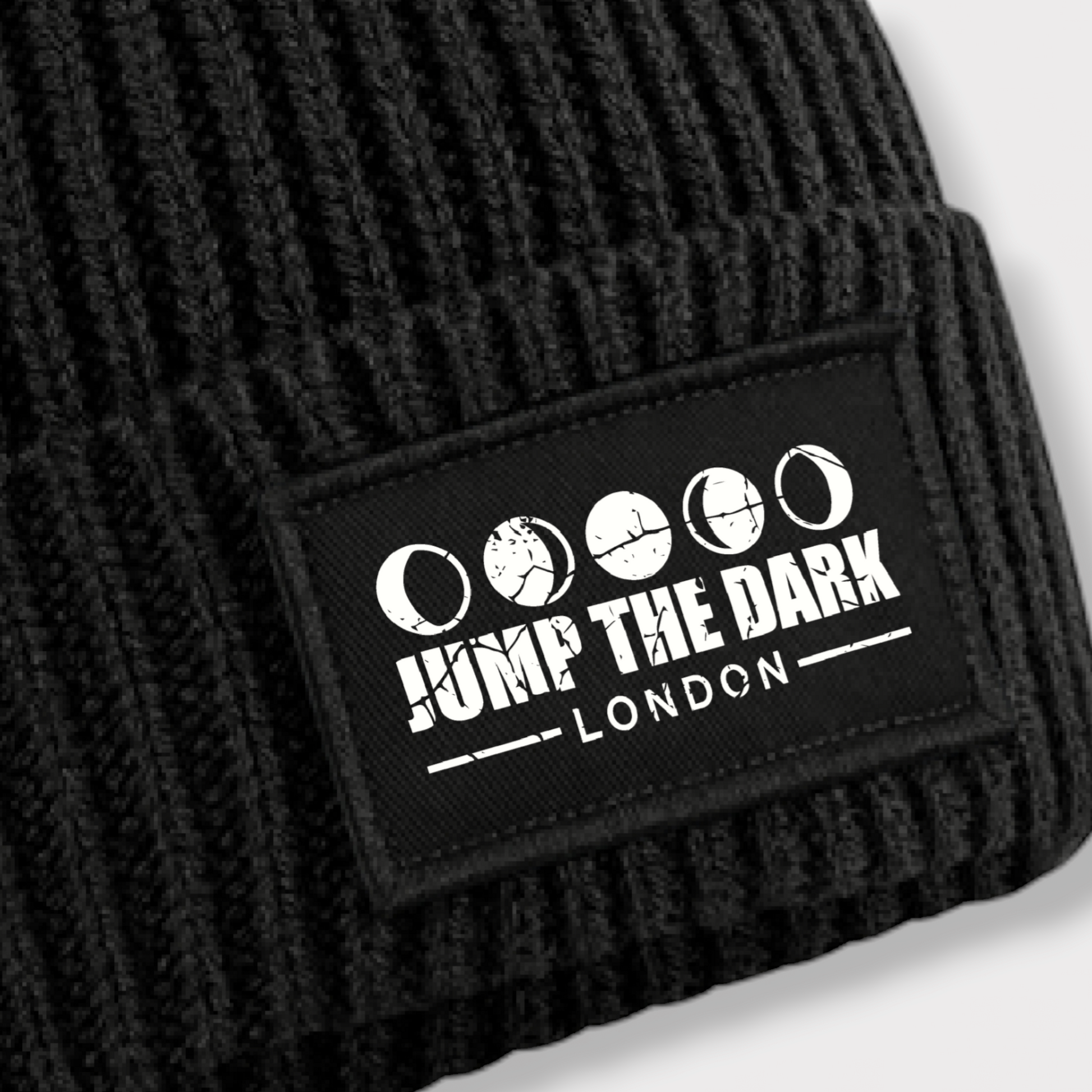 Black Graphic Hat - Beanie Hat - Headwear - Head Fashion - Jump The Dark