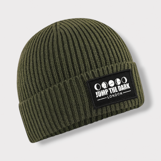 Green Streetwear Beanie Hat – Unisex Winter beanie UK – Winter Fashion Hat - Jump The Dark