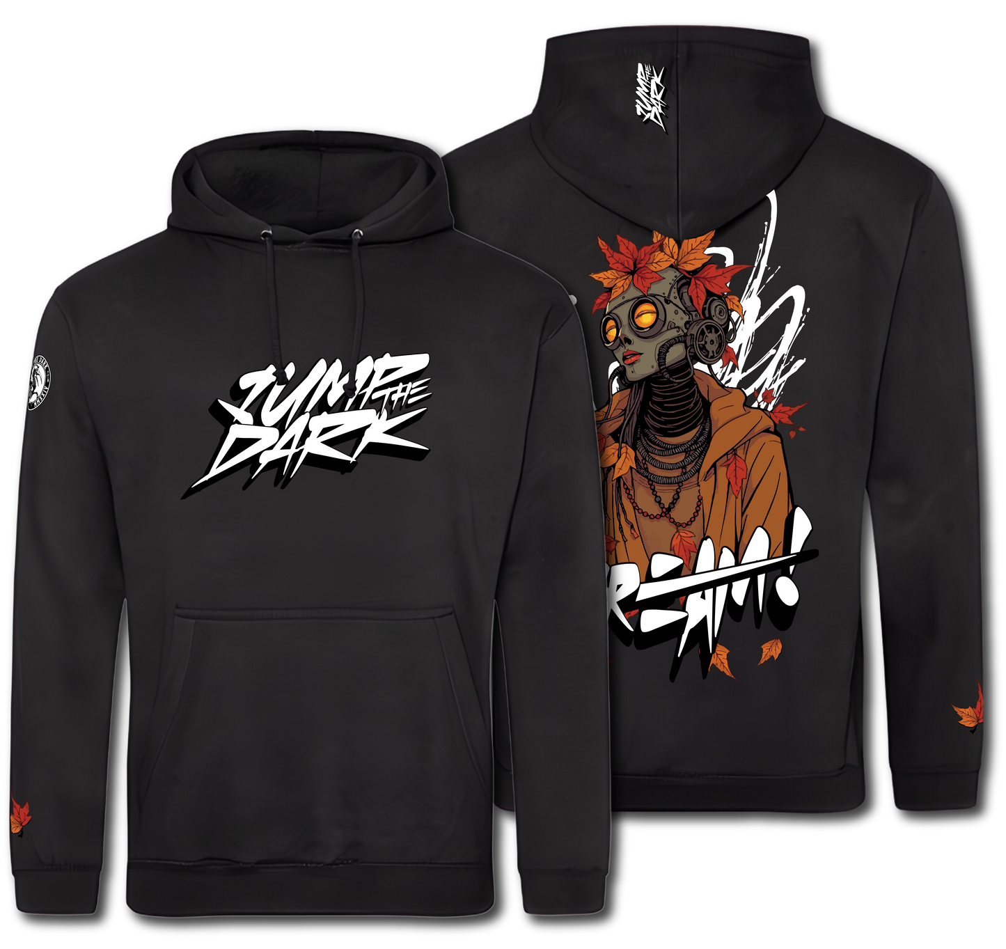 Black Cotton Streetwear hoodies - Premium Quality Hoodies - Black Graphic Streetwear - Jump The Dark