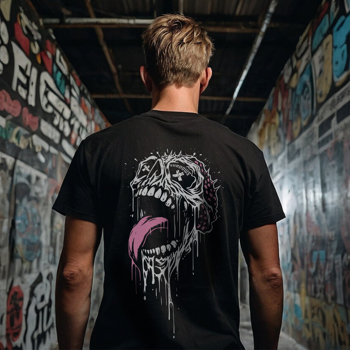 Heavy Graphic Print Tee - Uk Alternative Heavy T-Shirt - Jump The Dark