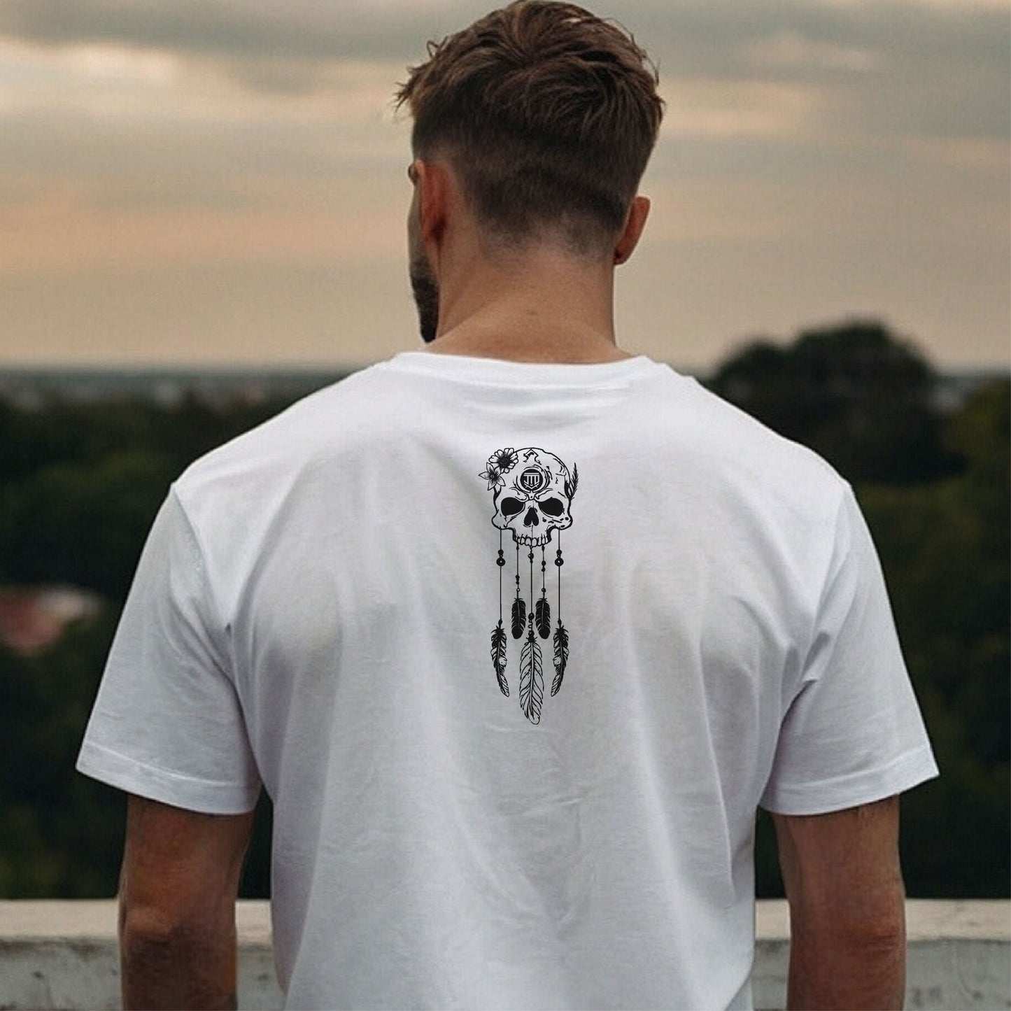 Back print unisex graphic t-shirt – gothic streetwear in organic cotton