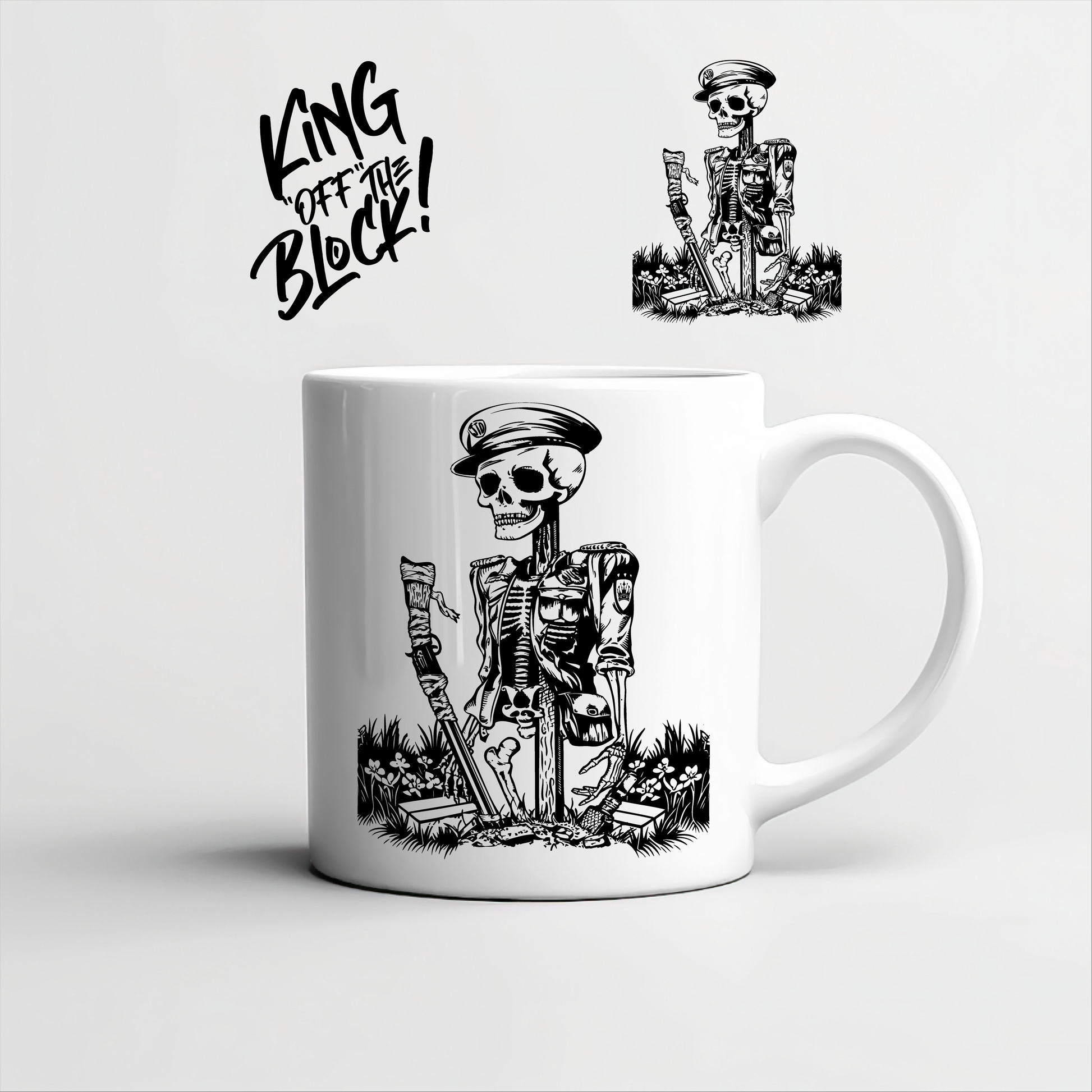 King Off The Block cool coffee mug with street style design - Jump The Dark  Graphic Coffee Mug
