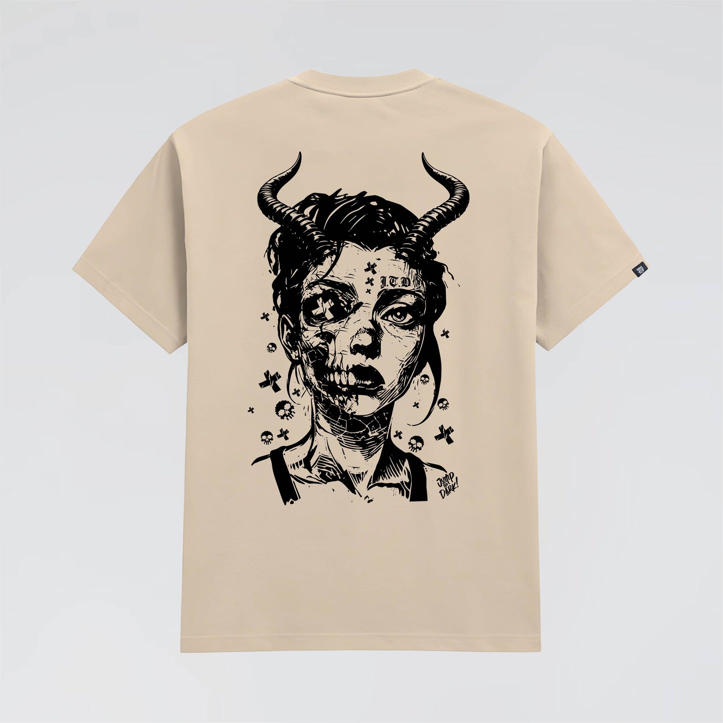 Quality Natural Heavyweight Streetwear Graphic Tee with bold back print.