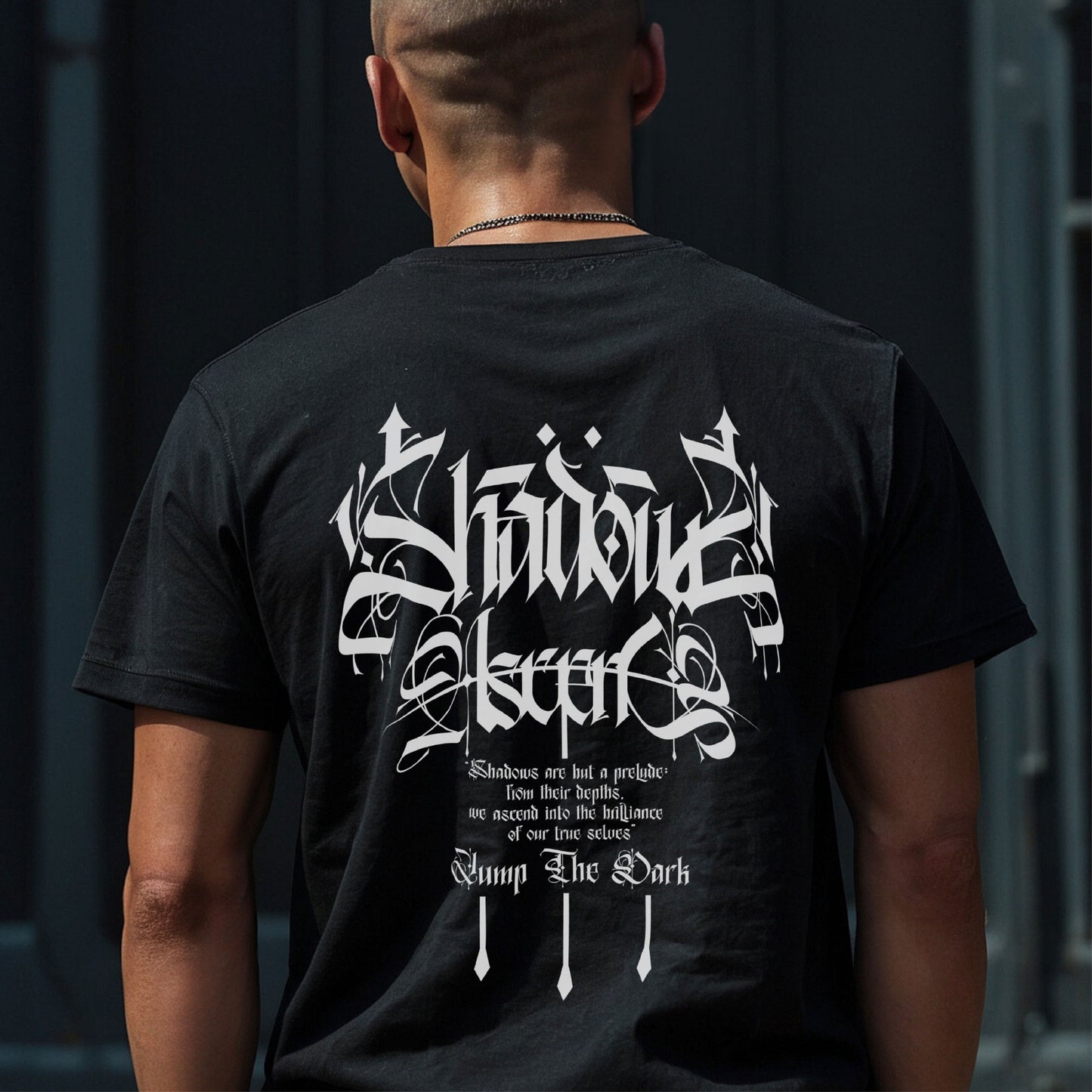 Back Print Tee - Graphic T Shirt - Men's Tee - Shadow T-shirt -  Jump the Dark