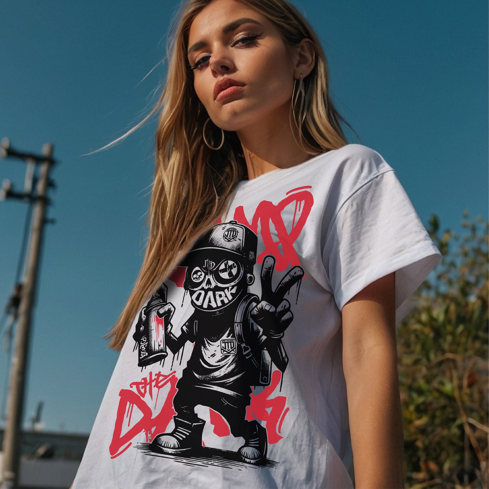 Hip Hop Clothing - Skate T shirt - Alt Graphic Tee - Jump The Dark