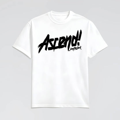 Ascend Graphic Tee in white front and back print. Jump The Dark UK