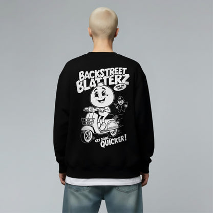 BACKSTREET BLATTERZ - Graphic Crew Neck Sweatshirt