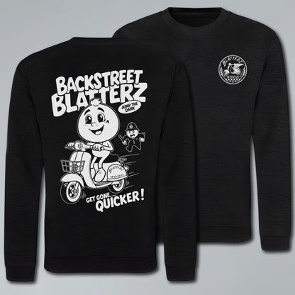 BACKSTREET BLATTERZ - Graphic Crew Neck Sweatshirt