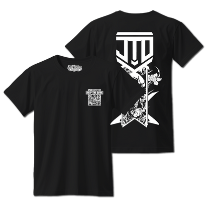 Front and Back Graphic Tee - Pocket Print - Black T Shirt - Jump The Dark