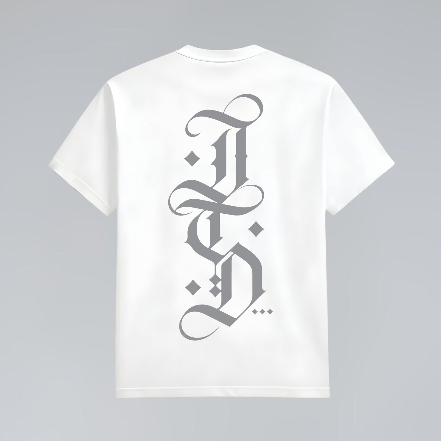 The blackletter white graphic t shirt with large back print