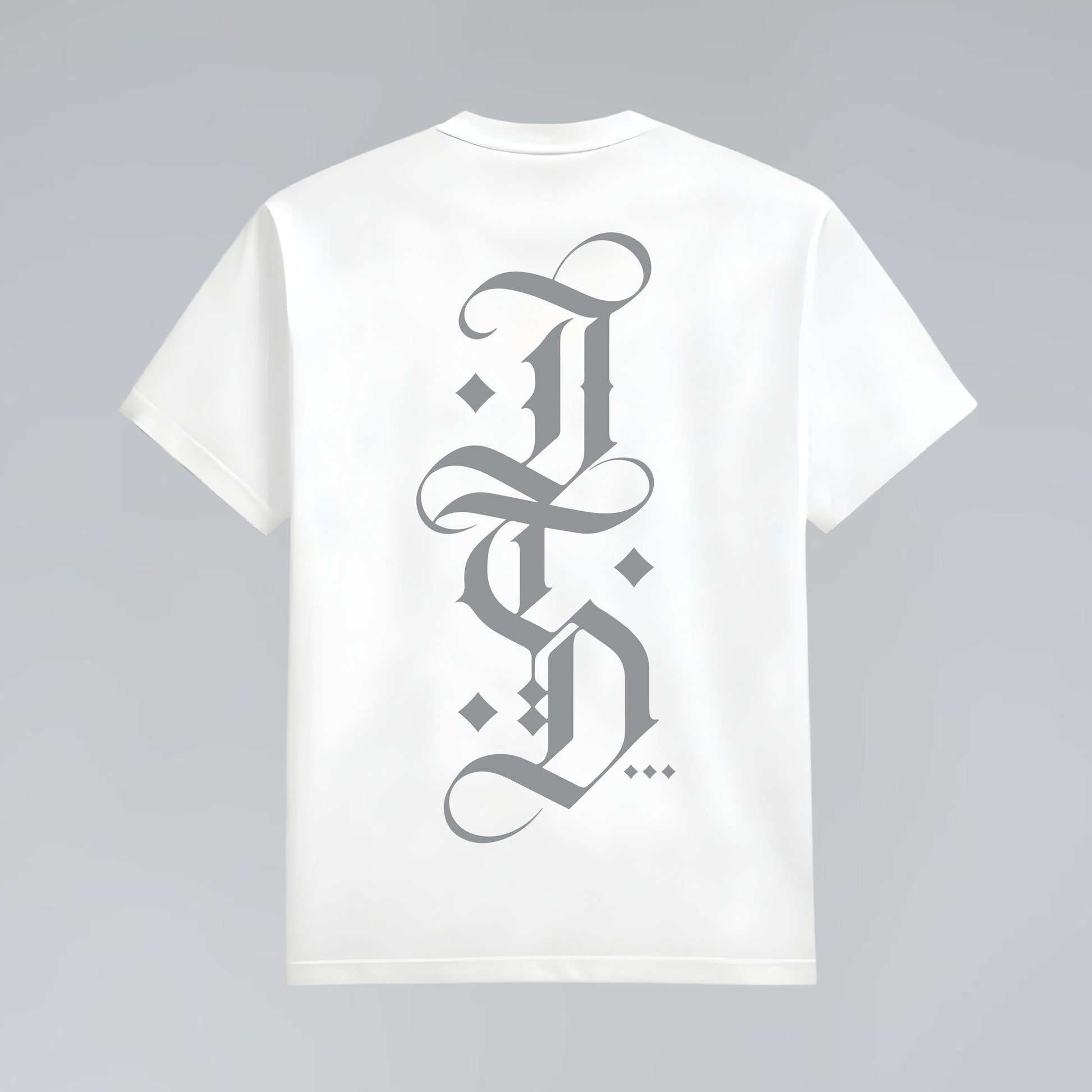 The blackletter white graphic t shirt with large back print