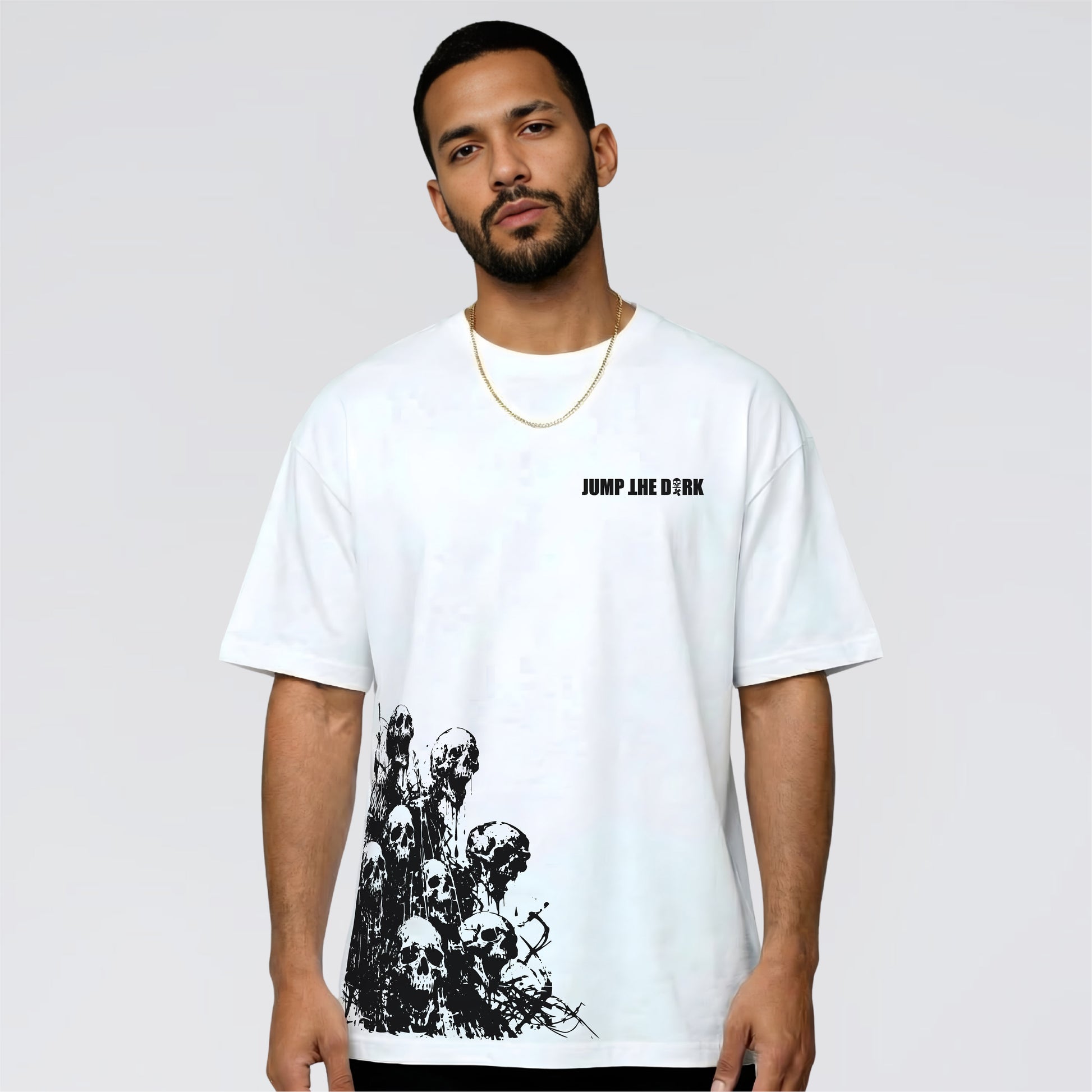 Unisex skull print t-shirt for men and women