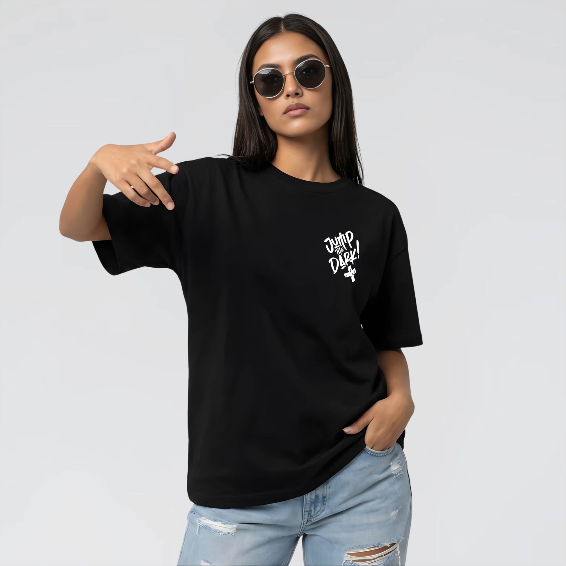 Premium Heavy T-Shirt made with Organic Cotton for Men and Women. UK Streetwear by Jump The Dark