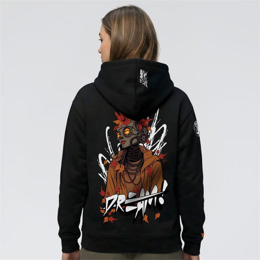 Dreamer, Black regular Fit Streetwear Hoodie for Men and Women by Jump The Dark