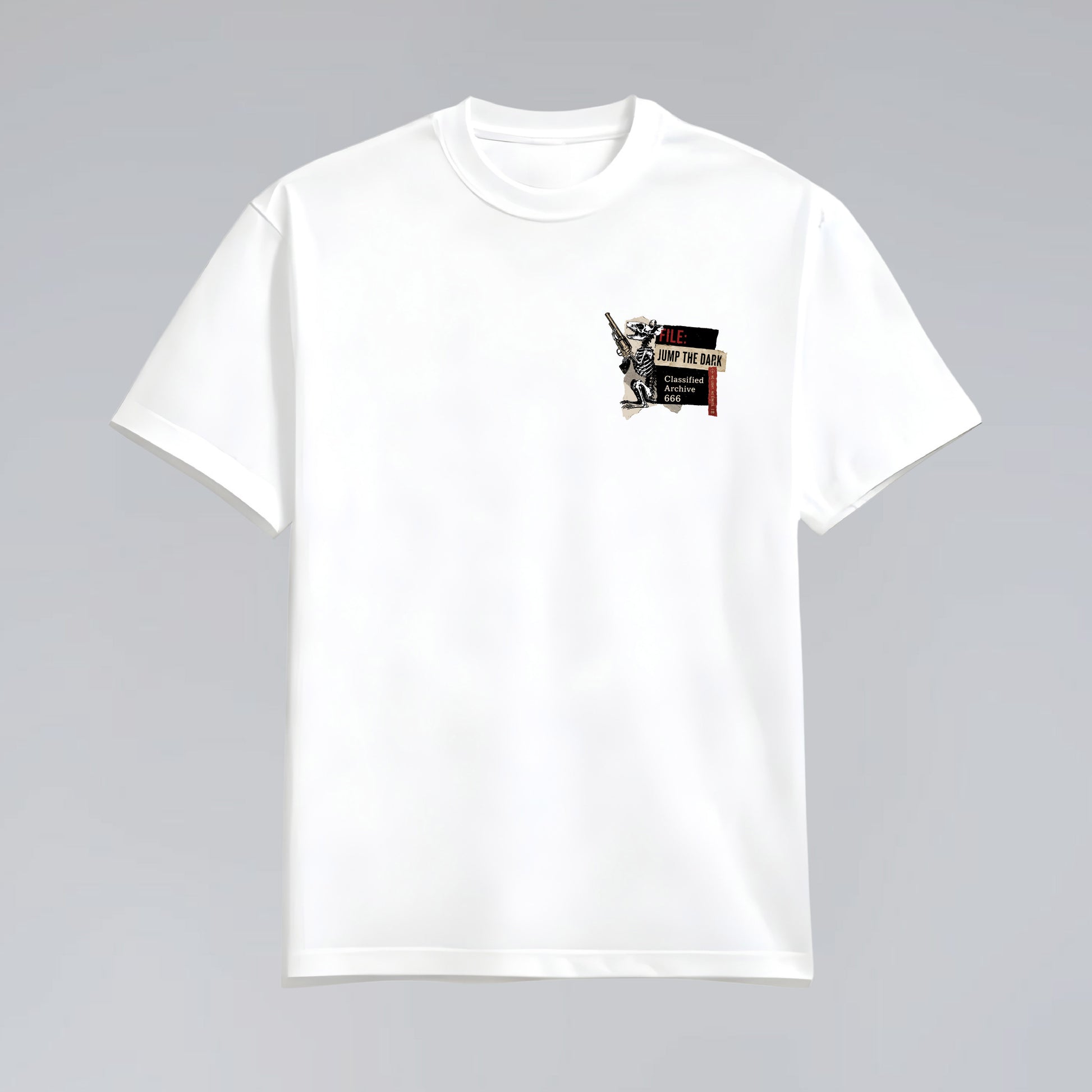 Front flat lay of Human Error heavyweight graphic tee for men and women.