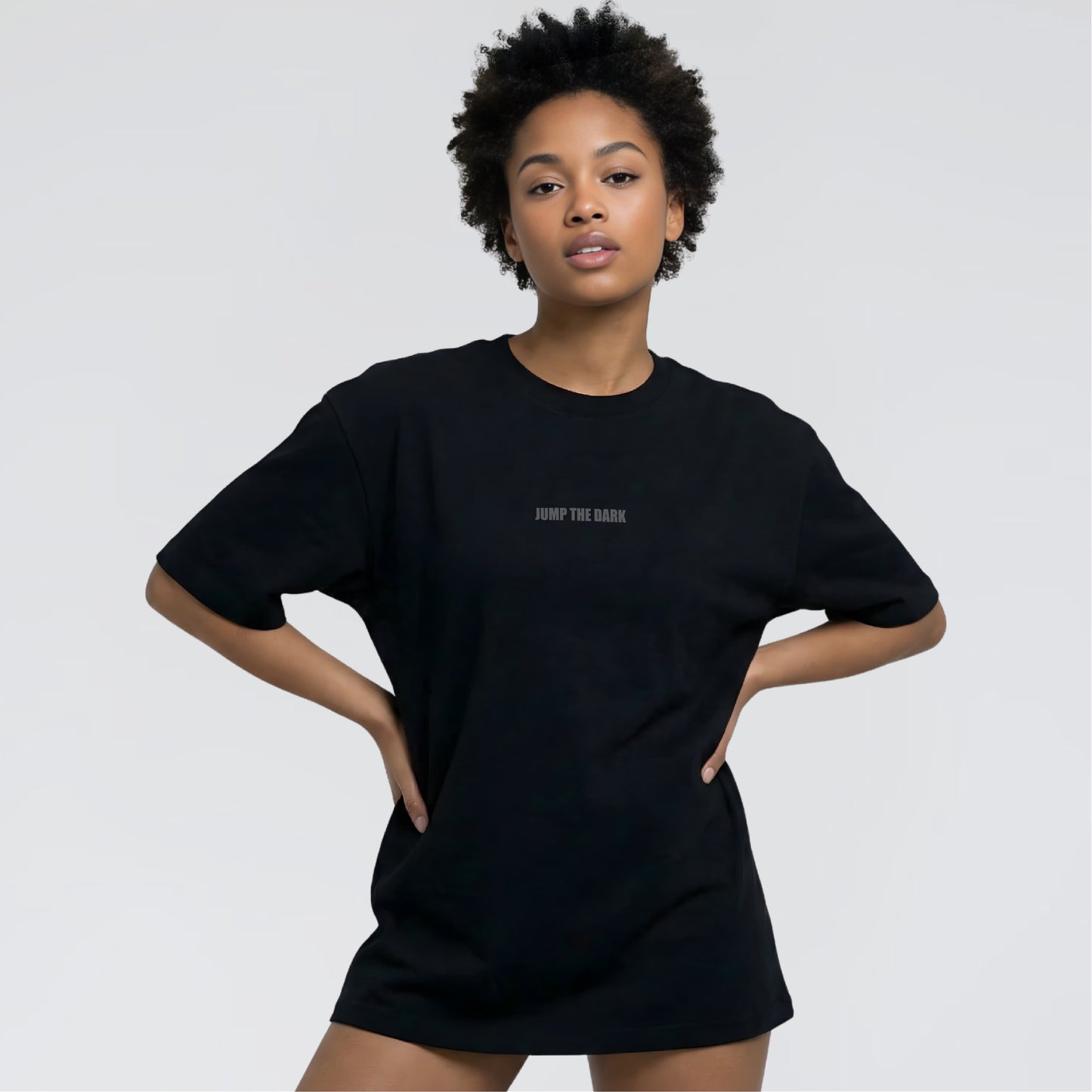 Jump The Dark Grey Logo - Heavy Graphic T-Shirt