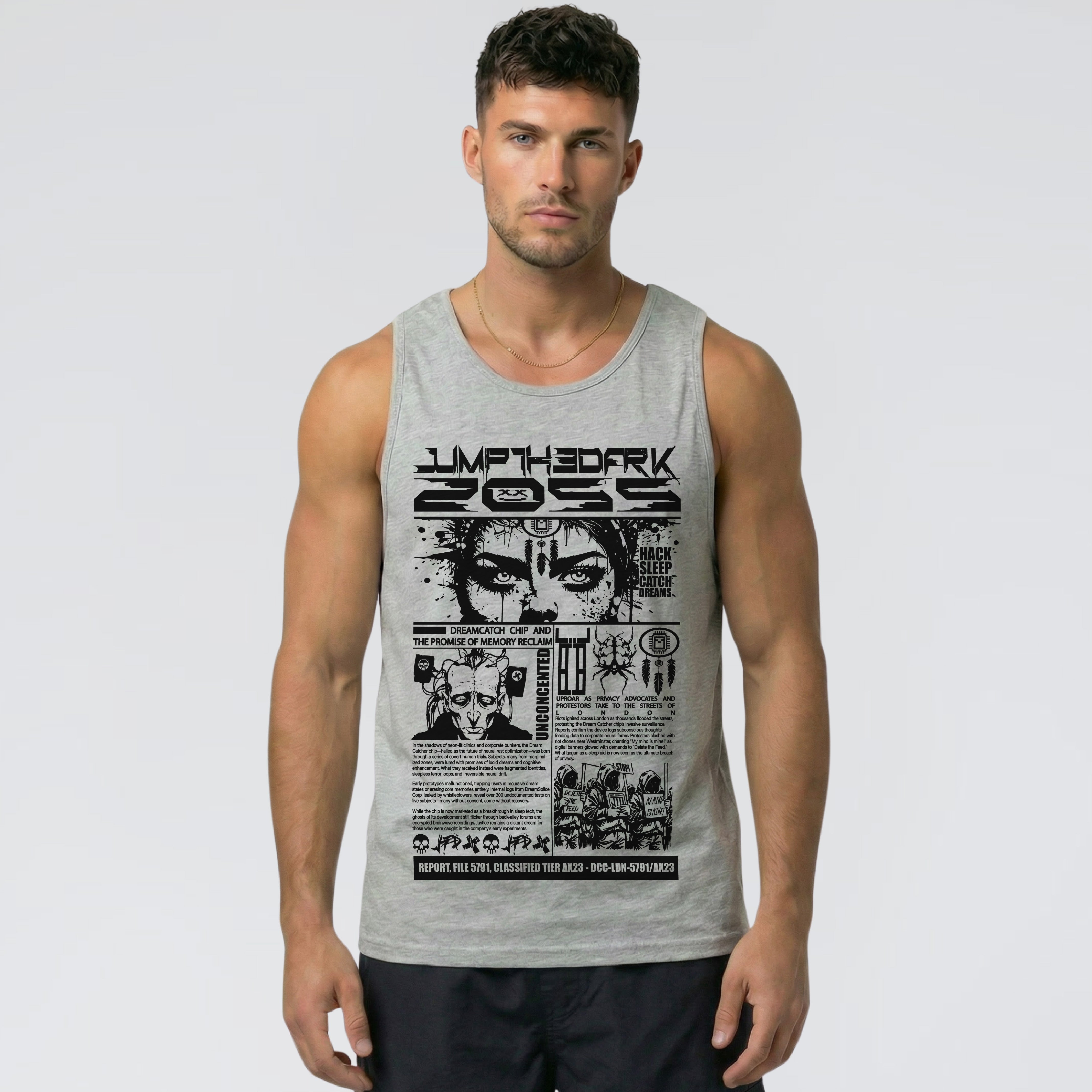 Graphic Tank Tops | UK Streetwear Tank Tops - Jump The Dark