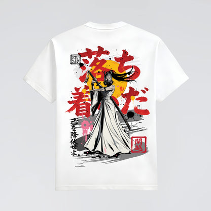 White streetwear graphic t-shirt for men and women Poised 2.0 UK brand