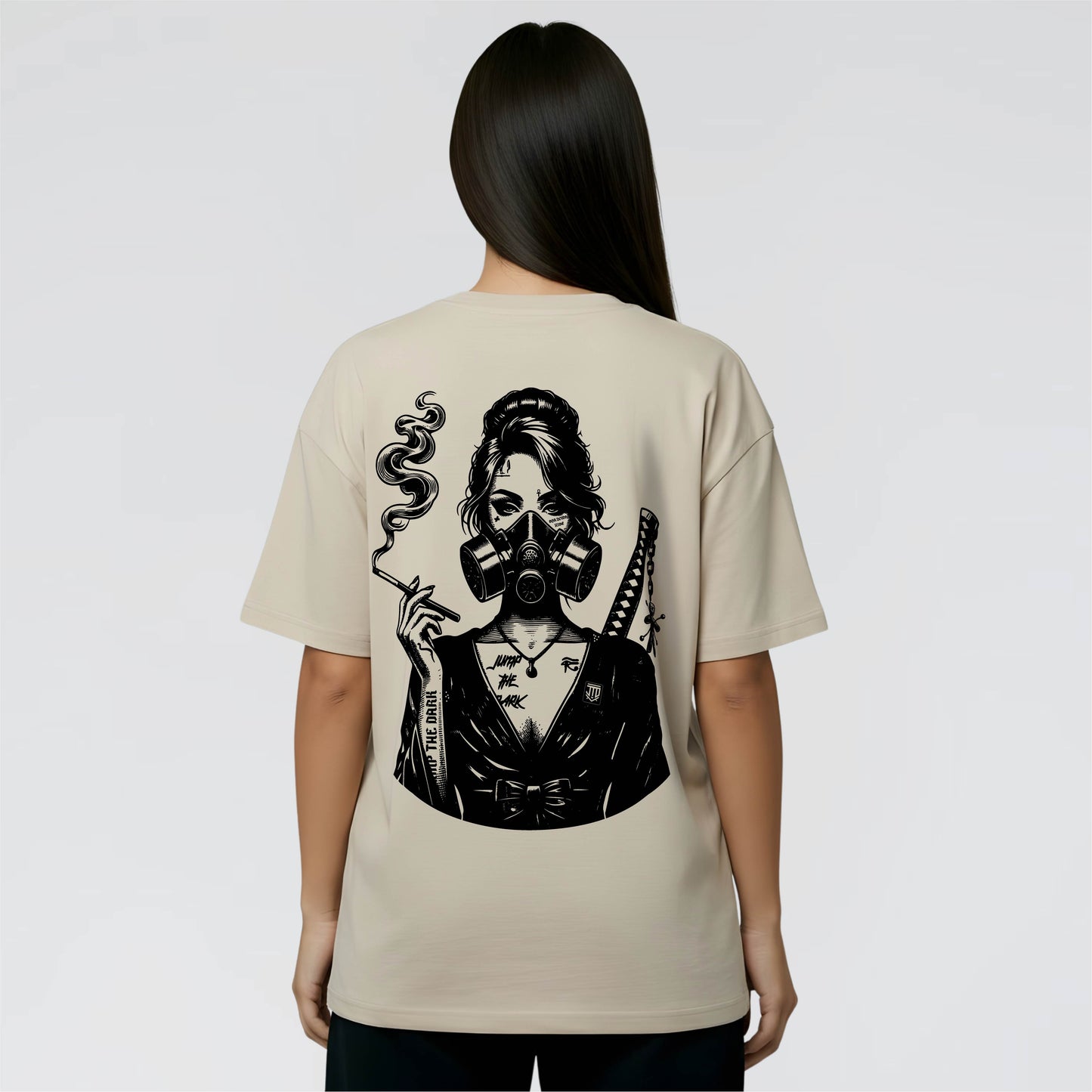 Poised Graphic T-Shirt in Sand tone, UK Streetwear by Jump The Dark.