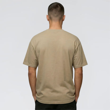 Raise Hell sand heavy graphic t-shirt back view unisex UK streetwear