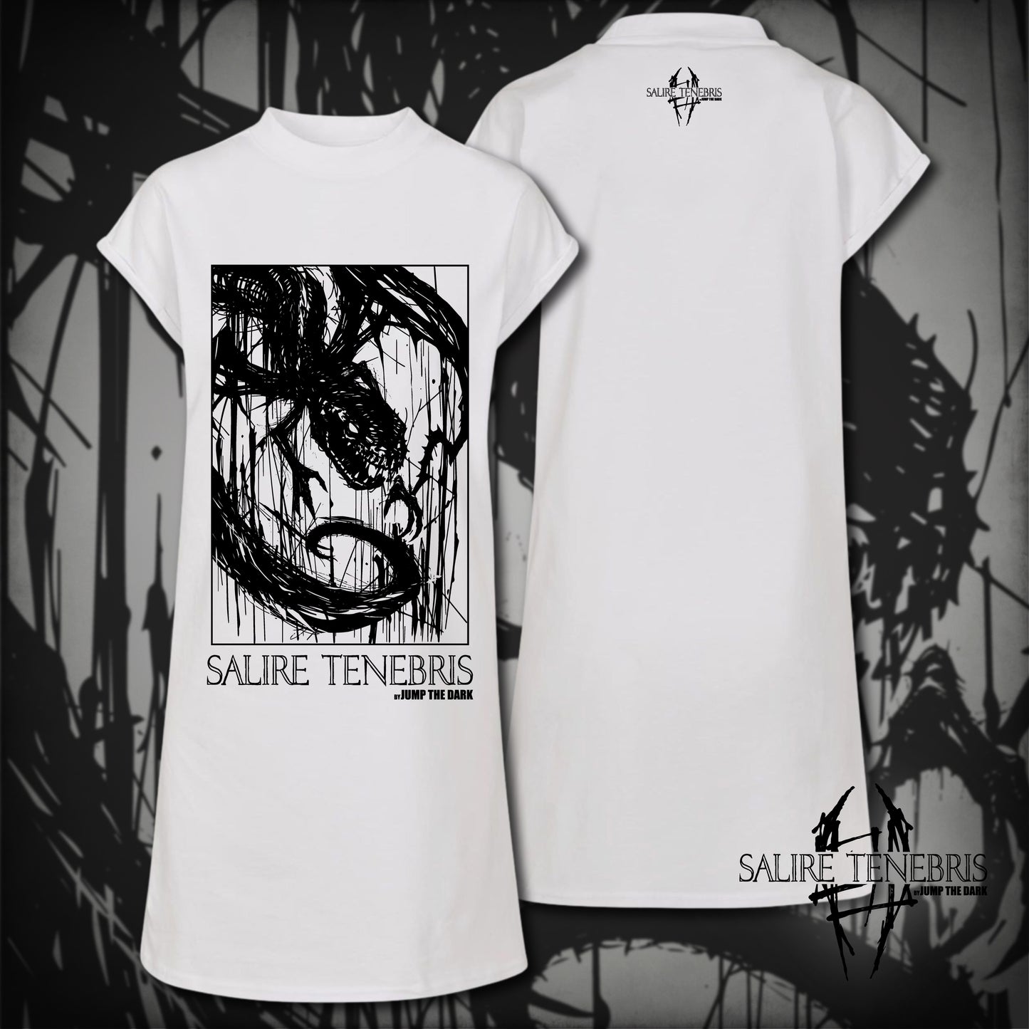 SALIRE TENEBRIS 001 - High Neck Graphic T-Shirt Dress