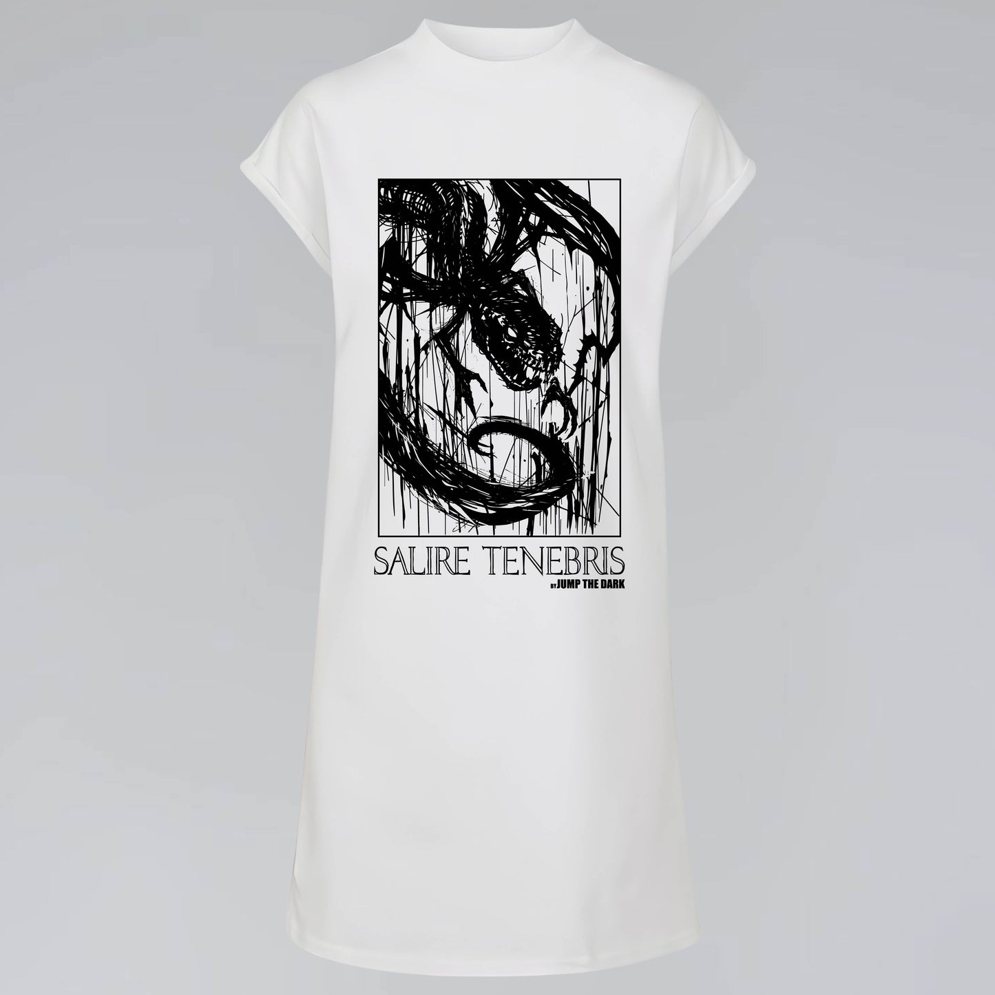 SALIRE TENEBRIS 001 - High Neck Graphic T-Shirt Dress