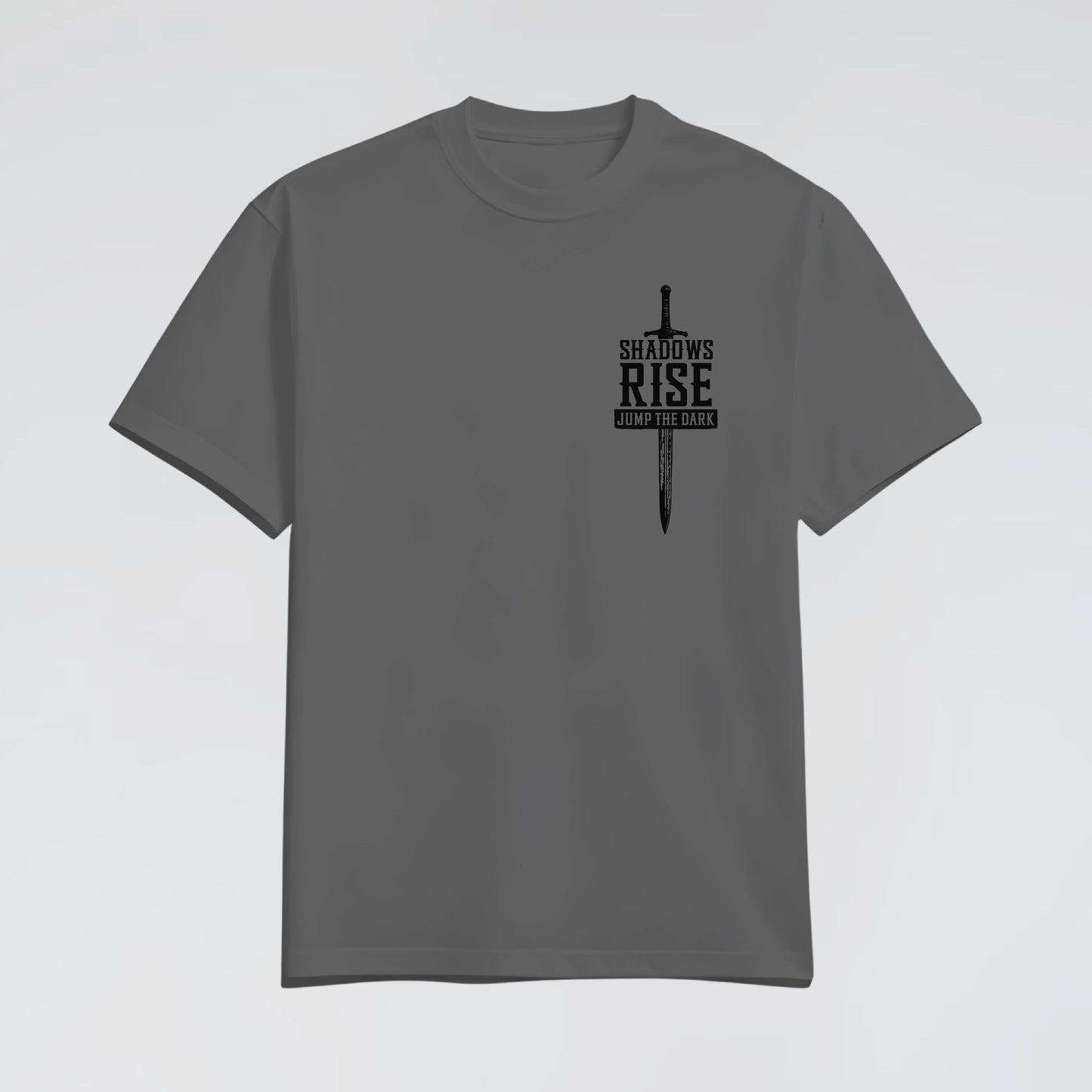 Anthracite Streetwear Tee with pocket print. London streetwear essentials. 