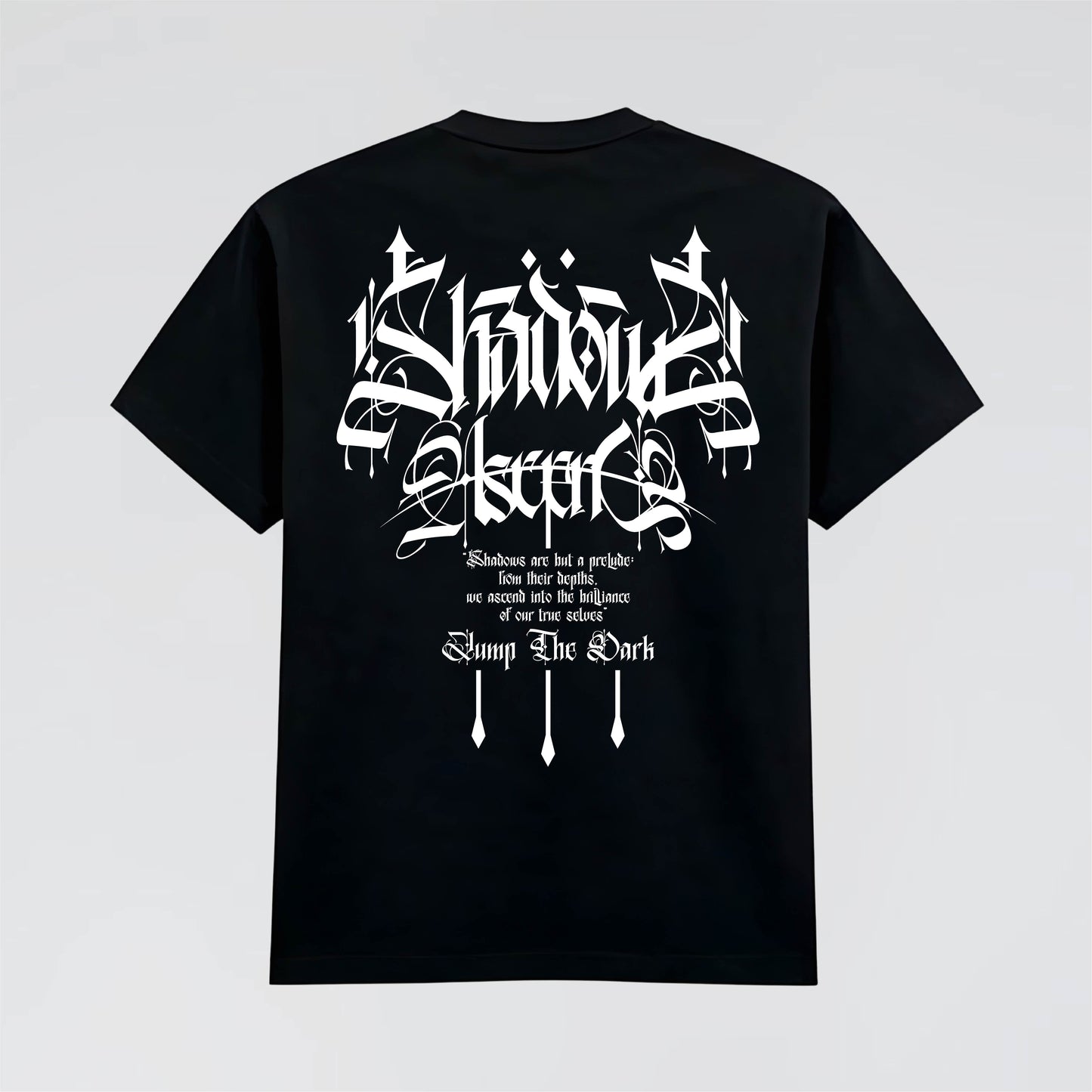 Men's and Women's Black Regular fit T-Shirt with Calligraphy Text print. 