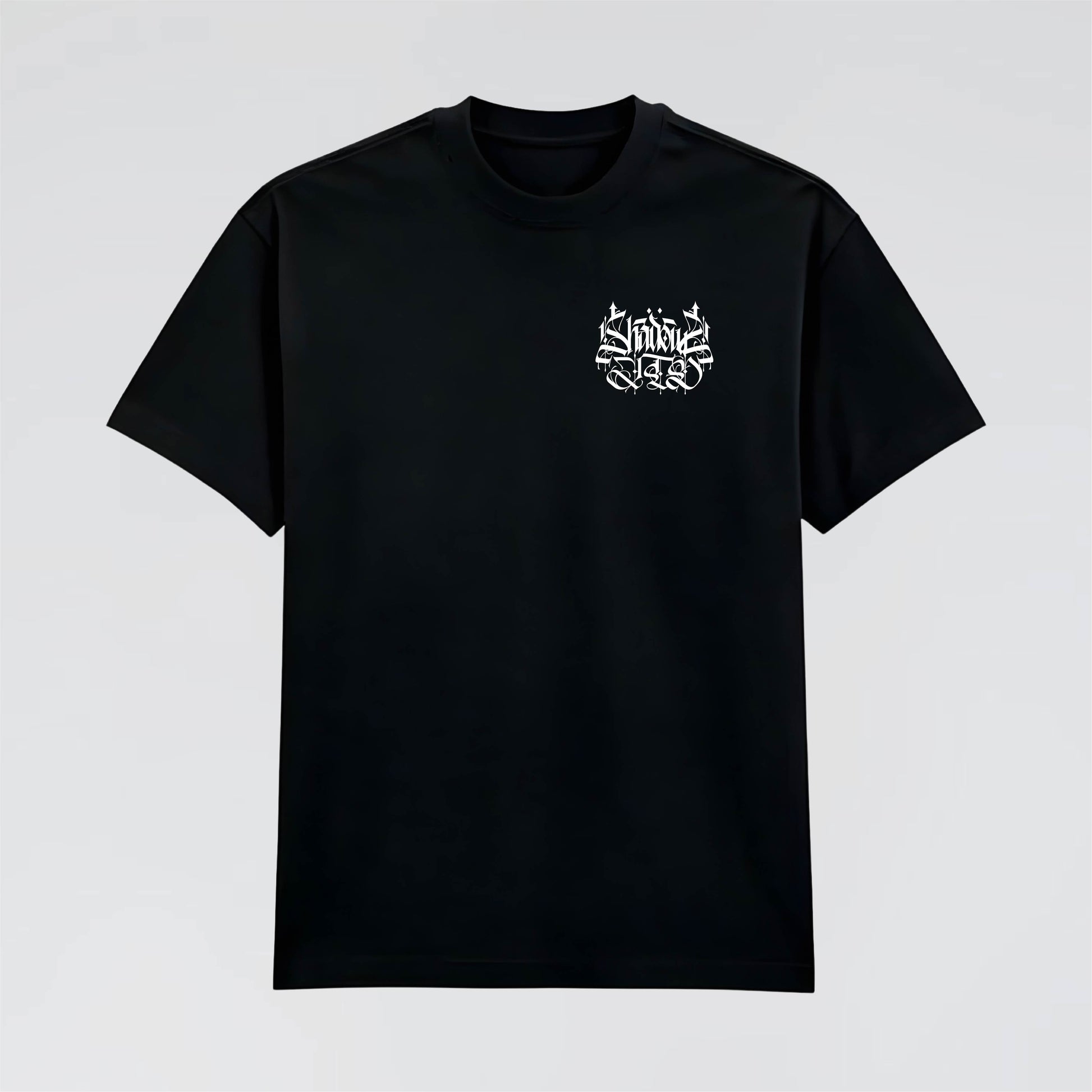 Black Front pocket printed Streetwear T-Shirt by Jump The Dark