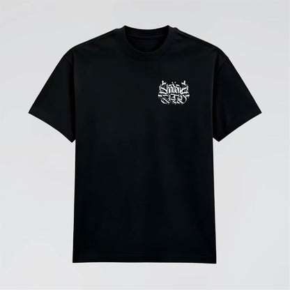 Black Front pocket printed Streetwear T-Shirt by Jump The Dark