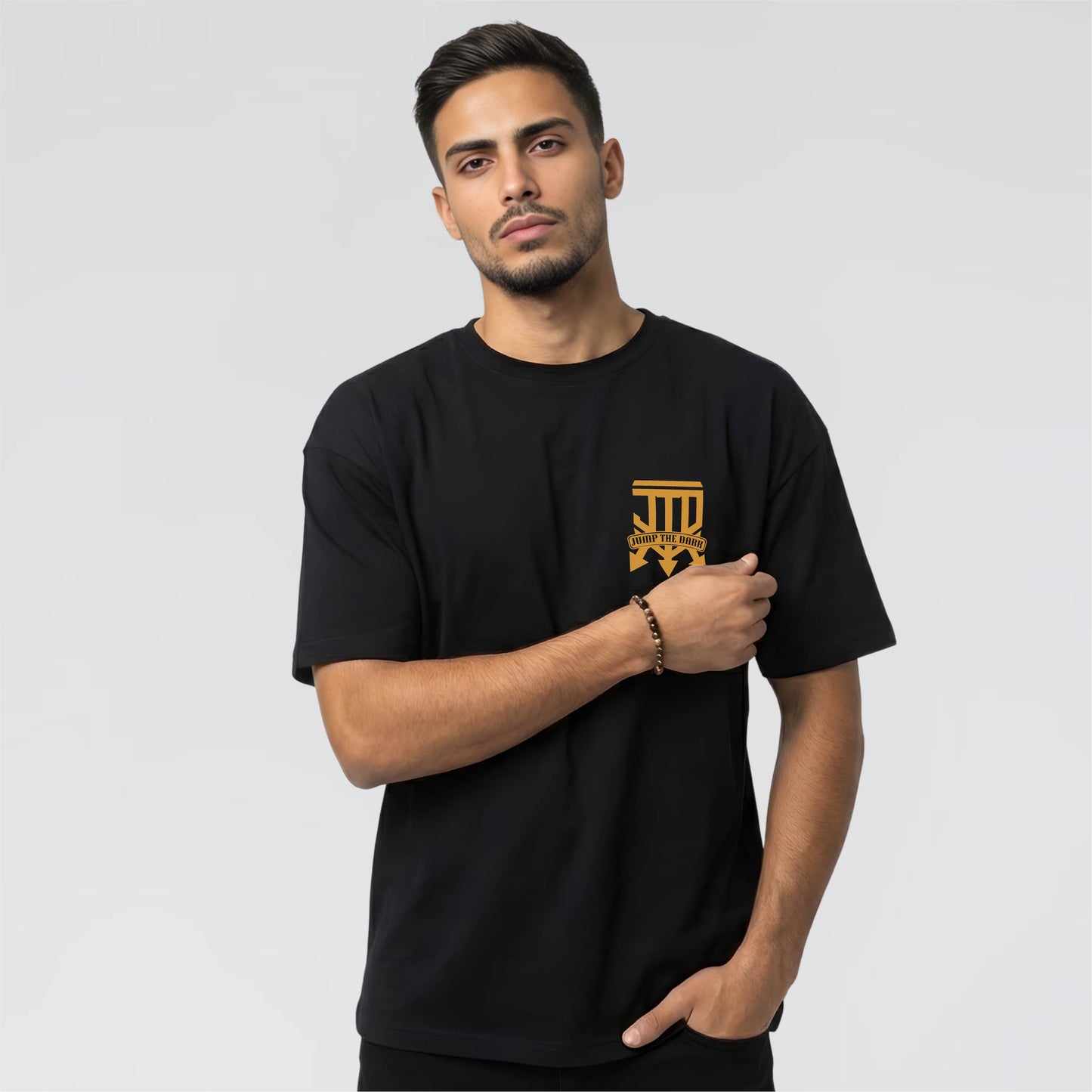 Take Flight Black Streetwear Tee with pocket print by Jump The Dark
