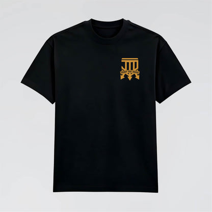 180 GSM Graphic Tee, Black Unisex Streetwear by Jump The Dark
