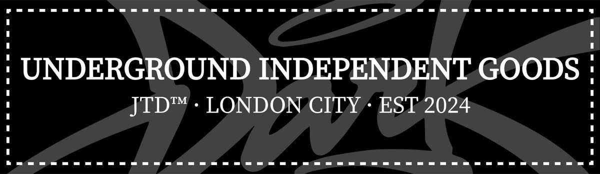 Jump The Dark London Banner image of a Model wearing the Raised Below Heavyweight hoodie which is part of the new Autumn/Winter release.