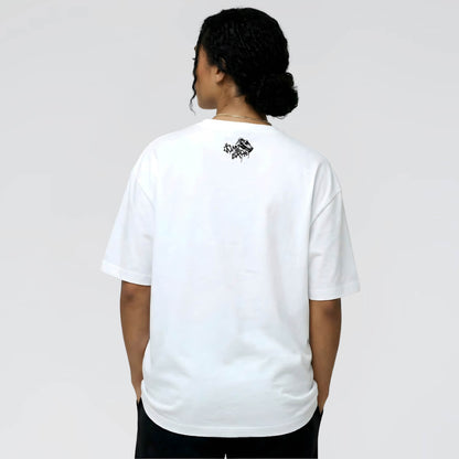 White Organic Cotton Streetwear T-Shirt for Men and Women by UK Clothing brand Jump The Dark.