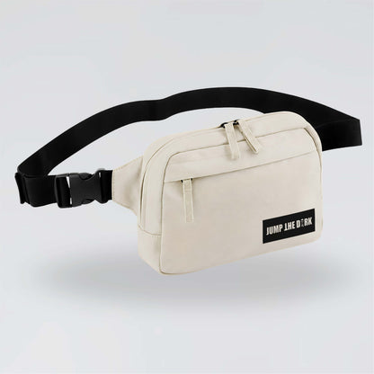 EveryWear Logo natural stone Jump the Dark cross body waist bag with black adjustable strap