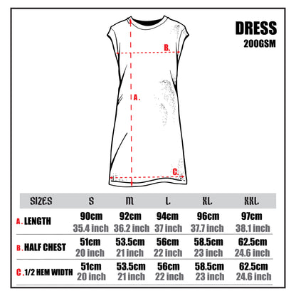 SALIRE TENEBRIS 001 - High Neck Graphic T-Shirt Dress