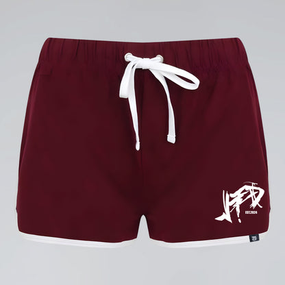 JTD - Women’s Burgundy Retro Shorts
